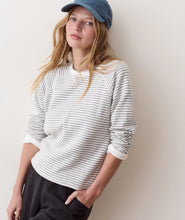 Load image into Gallery viewer, Juno Textured Raglan, Heather Grey Stripe - Marine Layer