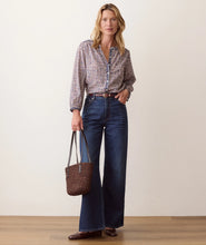 Load image into Gallery viewer, Vivian Button Through Blouse with Blue Floral - Marine Layer