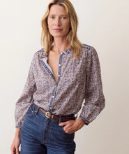 Load image into Gallery viewer, Vivian Button Through Blouse with Blue Floral - Marine Layer