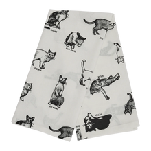 Load image into Gallery viewer, Cat Tricks Tea Towel - Indie Indie Bang! Bang!
