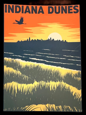 Indiana Dunes Sunset Sticker - Indie Indie Bang! Bang!