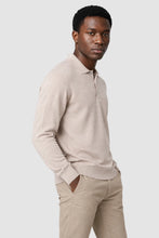Load image into Gallery viewer, Marino Wool Solid Polo Sweater | Garnet