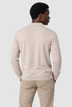 Load image into Gallery viewer, Marino Wool Solid Polo Sweater | Garnet