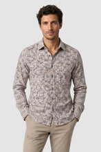Load image into Gallery viewer, Simon Tonal Taupe Print Dress Shirt