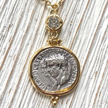 Load image into Gallery viewer, Greek Coin CZ Layering Necklace - Indie Indie Bang! Bang!