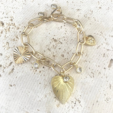 Multi Heart Charm Bracelet - Indie Indie Bang! Bang!