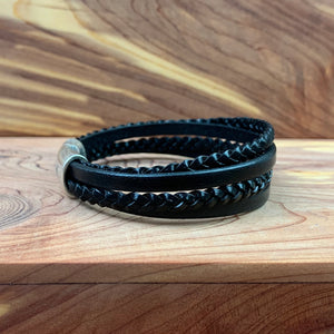 Palindrome Men’s Leather Bracelet - Indie Indie Bang! Bang!