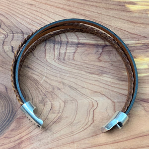 Palindrome Men’s Leather Bracelet - Indie Indie Bang! Bang!