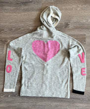 Load image into Gallery viewer, Knit Heart Full Zip Hoodie Sweater - Indie Indie Bang! Bang!