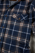 Load image into Gallery viewer, Stretch Flannel Knit Shirt - Black + Tan