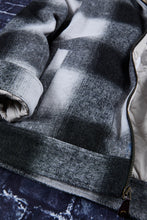 Load image into Gallery viewer, Gangster Black Plaid Jacket with Faux Fur Collar