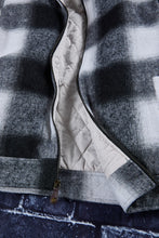 Load image into Gallery viewer, Gangster Black Plaid Jacket with Faux Fur Collar