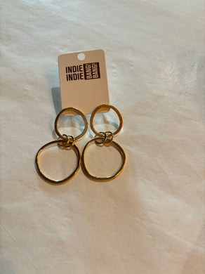 Double Circle Dangle Earrings