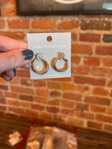 Small Textured Hoop Earrings