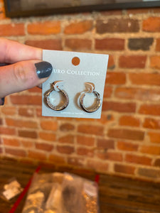 Small Textured Hoop Earrings