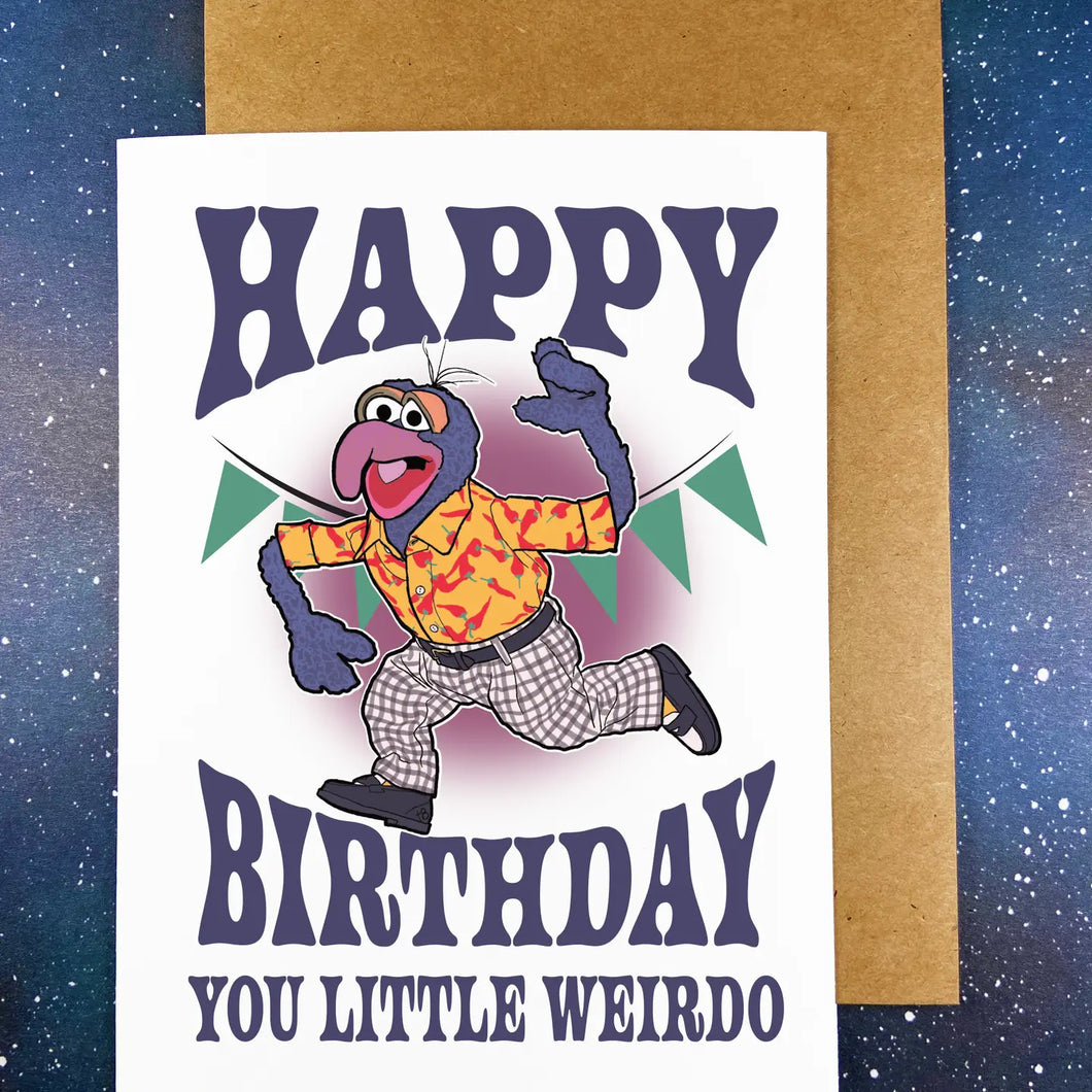 Gonzo Birthday Card - Indie Indie Bang! Bang!