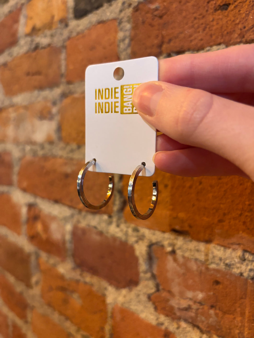 Textured Hoop Earrings - Indie Indie Bang! Bang!