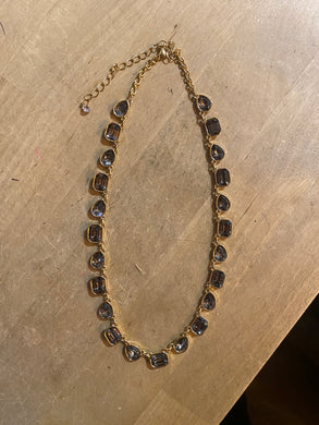 Gem Stone Necklace - Black