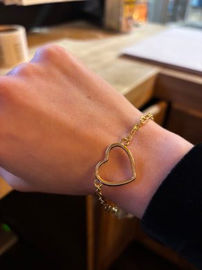 Gold Chain Heart Bracelet - Indie Indie Bang! Bang!