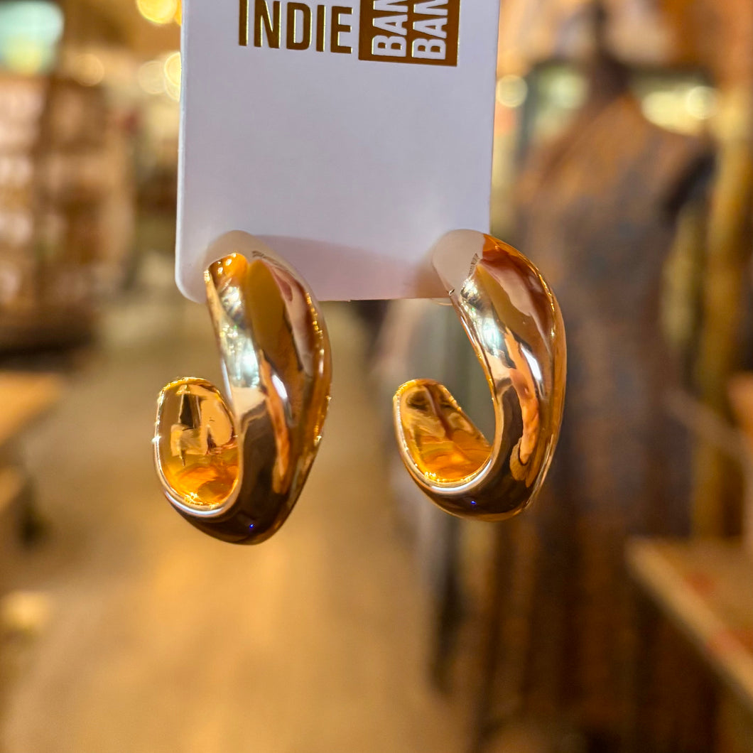 Wavy Hoop Earrings - Indie Indie Bang! Bang!