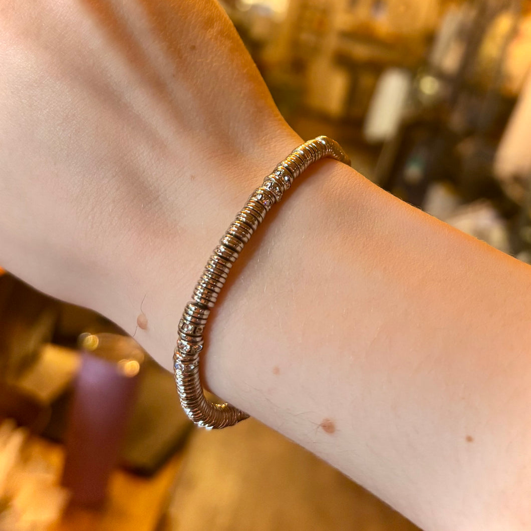 Silver Beaded Bracelet - Indie Indie Bang! Bang!