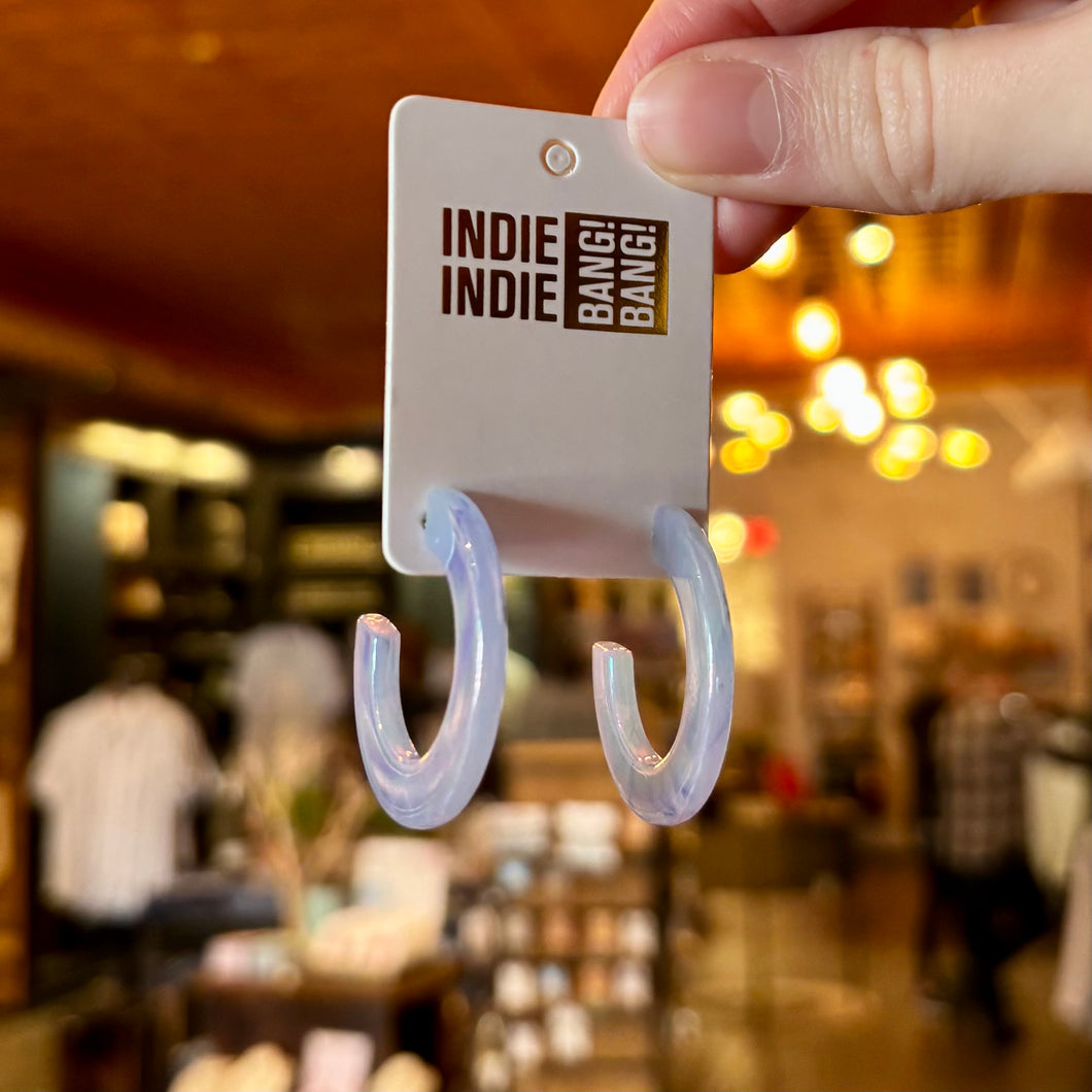 Acrylic Hoop Earrings - Indie Indie Bang! Bang!