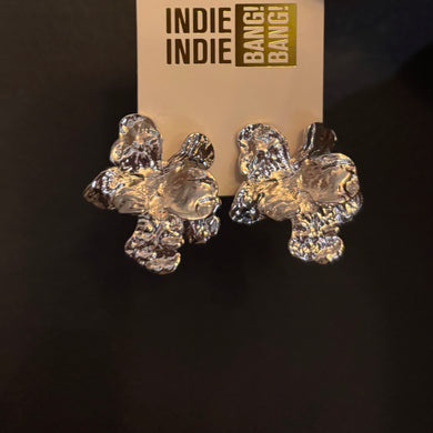 Silver Flower Earrings - Indie Indie Bang! Bang!