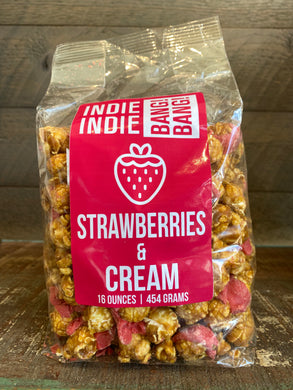 Strawberries & Cream Popcorn - Indie Indie Bang! Bang!