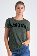 Load image into Gallery viewer, Amour T Shirt in Olive - Indie Indie Bang! Bang!