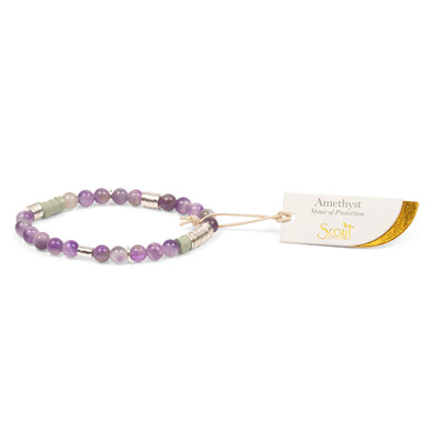 Intermix Stone Stacking Amethyst Stone Bracelet - Stone of Protection - Indie Indie Bang! Bang!