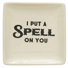 Load image into Gallery viewer, Stoneware Plate with Spooky Saying - Indie Indie Bang! Bang!