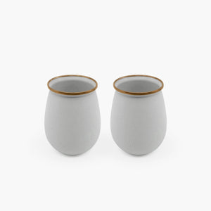 Enamel Tumbler Set - Eggshell - Indie Indie Bang! Bang!