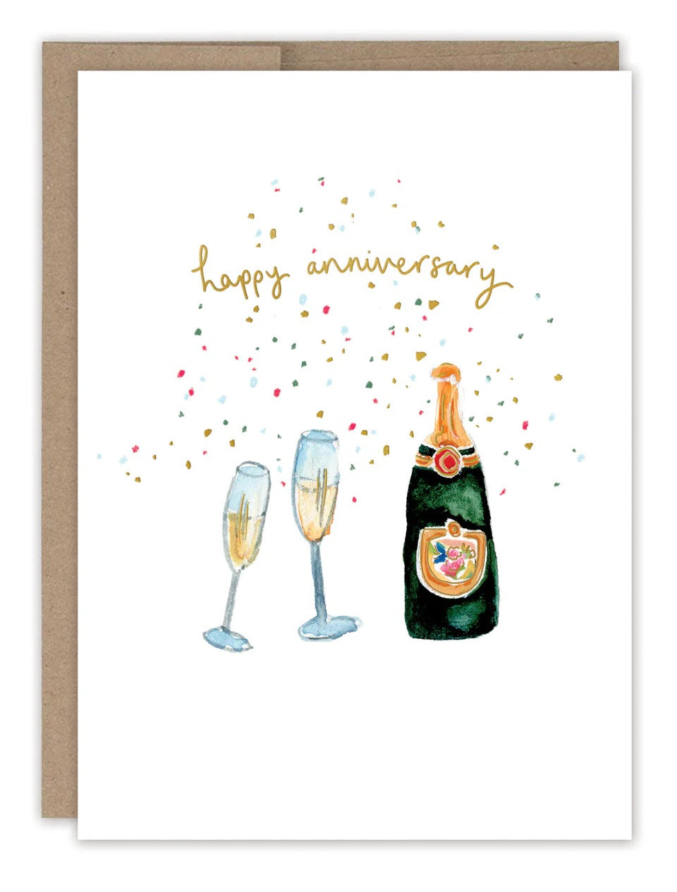 Champagne Anniversary Card - Indie Indie Bang! Bang!