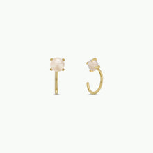 Load image into Gallery viewer, Mother Of Pearl Huggie Earrings