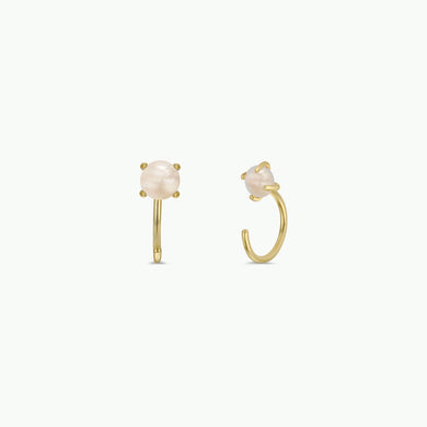 Mother Of Pearl Huggie Earrings