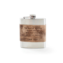 Load image into Gallery viewer, Brown Leather Quote Flasks - Indie Indie Bang! Bang!