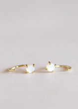 Load image into Gallery viewer, Mother Of Pearl Huggie Earrings