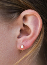 Load image into Gallery viewer, Mother Of Pearl Huggie Earrings