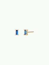 Load image into Gallery viewer, Sapphire Baguette Earrings