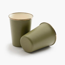 Load image into Gallery viewer, Enamel 2-Tone Tall Cup Set - Olive - Indie Indie Bang! Bang!