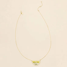 Load image into Gallery viewer, Pressed Flower Necklace- Yellow Baby Breath - Indie Indie Bang! Bang!