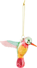 Load image into Gallery viewer, Hand-Painted Glass Tropical Hummingbird Ornament - Indie Indie Bang! Bang!
