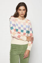 Load image into Gallery viewer, Wool Sweater With Checkerboard Jacquard - Indie Indie Bang! Bang!