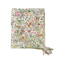 Load image into Gallery viewer, Quilted Cotton Throw with Floral Pattern, Kantha Stitch and Tassels - Indie Indie Bang! Bang!