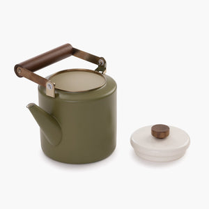 Enamel 2-Tone Kettle - Olive - Indie Indie Bang! Bang!