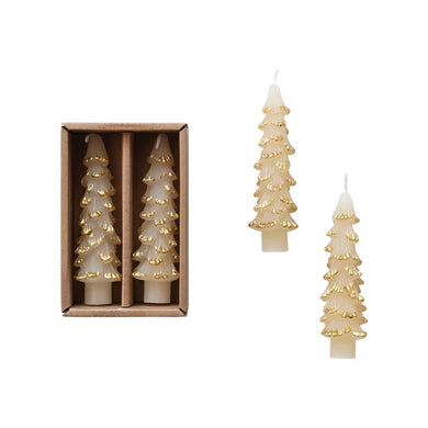 Unscented Tree Taper Candles - Eggnog - Indie Indie Bang! Bang!