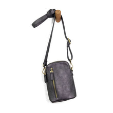 Load image into Gallery viewer, Jolene Crossbody Phone Bag - Metallic Pewter - Indie Indie Bang! Bang!