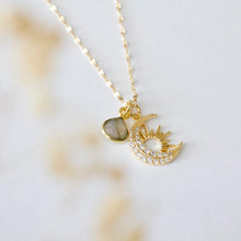 Load image into Gallery viewer, Mesa Labradorite Celestial Necklace - Indie Indie Bang! Bang!