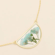 Load image into Gallery viewer, Pressed Flower Necklace- Blue Baby's Breath - Indie Indie Bang! Bang!