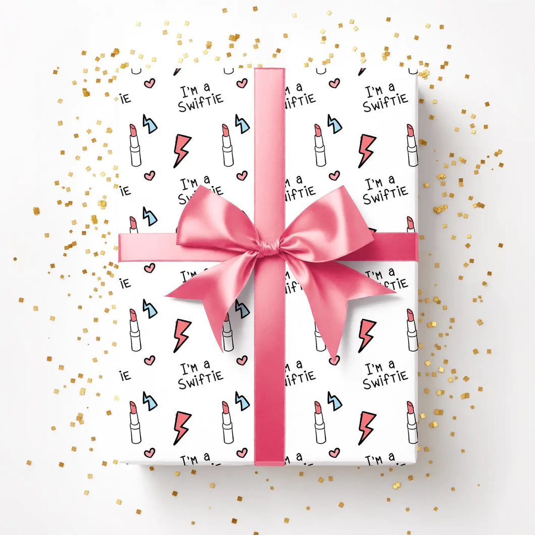 Taylor Swift | I'm a Swiftie Wrapping Paper - Indie Indie Bang! Bang!